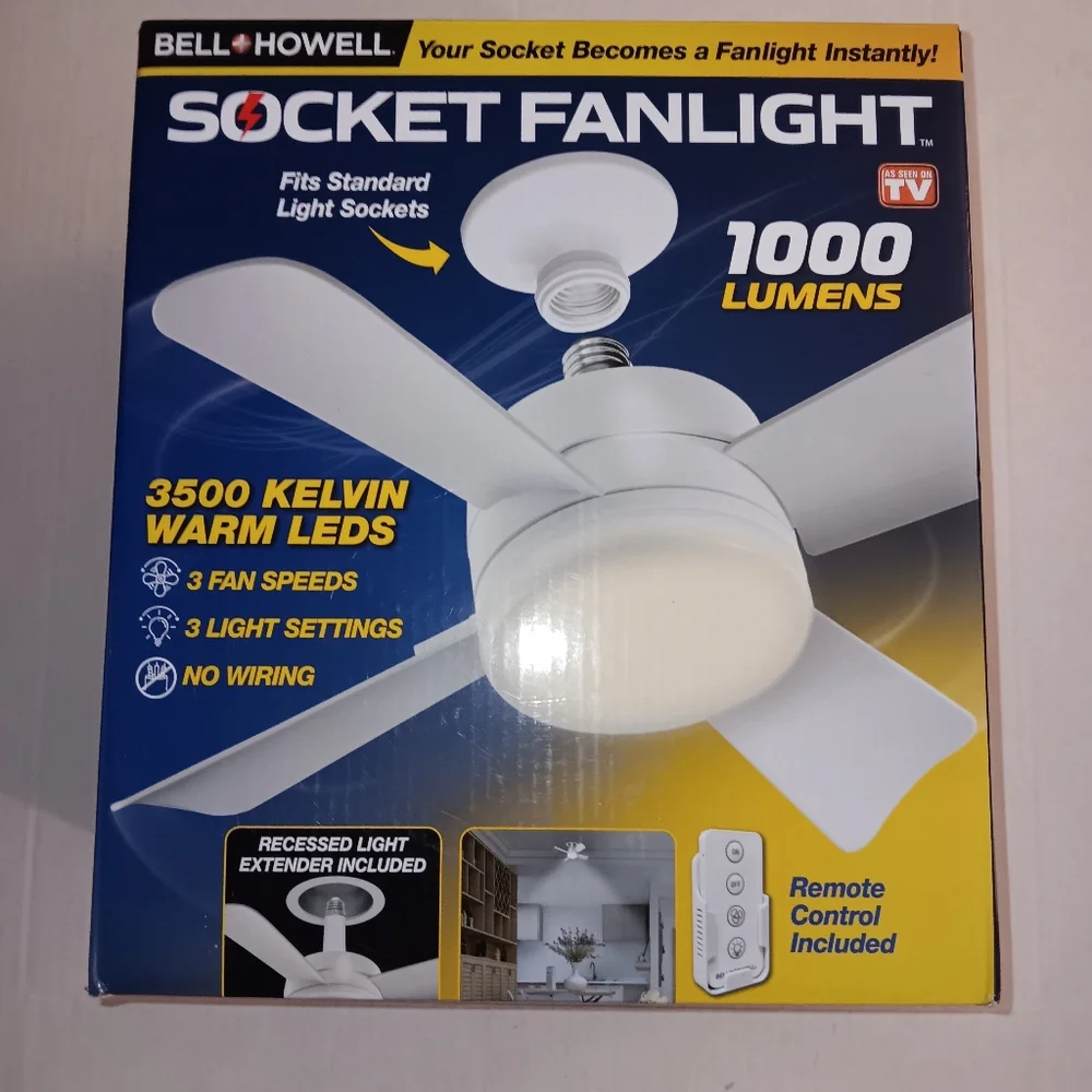 White Socket Fanlight - Picture 1 of 3